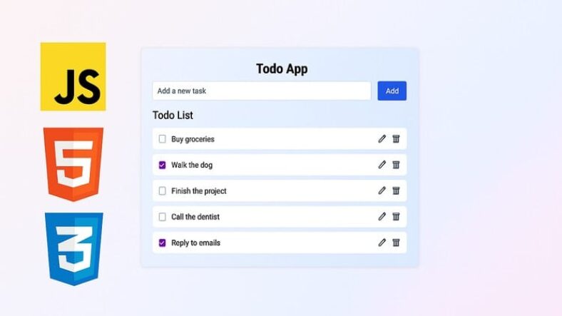 Todo App Project: Master JavaScript, HTML & CSS - Free Online Courses ...