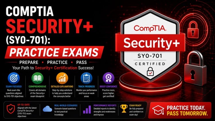 CompTIA Security+ (SY0-701): Practice Exams - Free Online Courses with ...