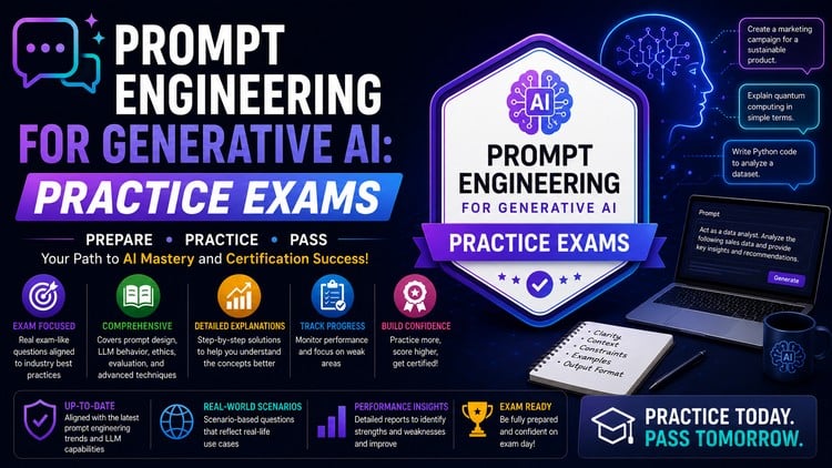 Prompt Engineering for Generative AI: Practice Exams - Free Online ...
